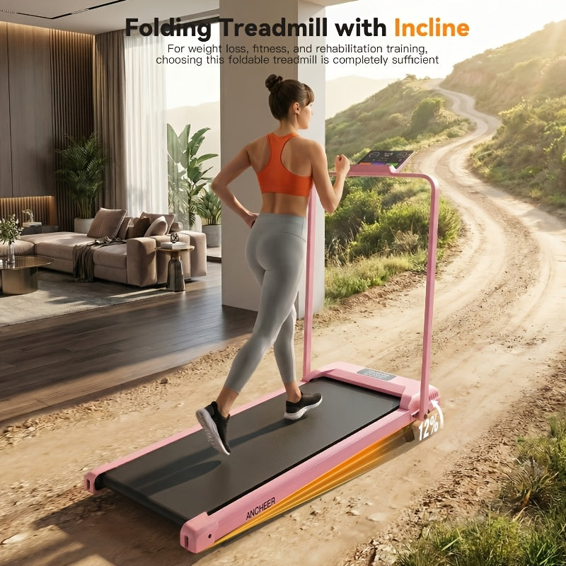 4-In-1 Office Desk Treadmill, Home Folding Treadmill, Treadmill with Walking Pad, Adjustable Incline, 11.5 Km\u002FH, 2.5 Horsepower, Silent Operation, Supports Up to 320 Pounds